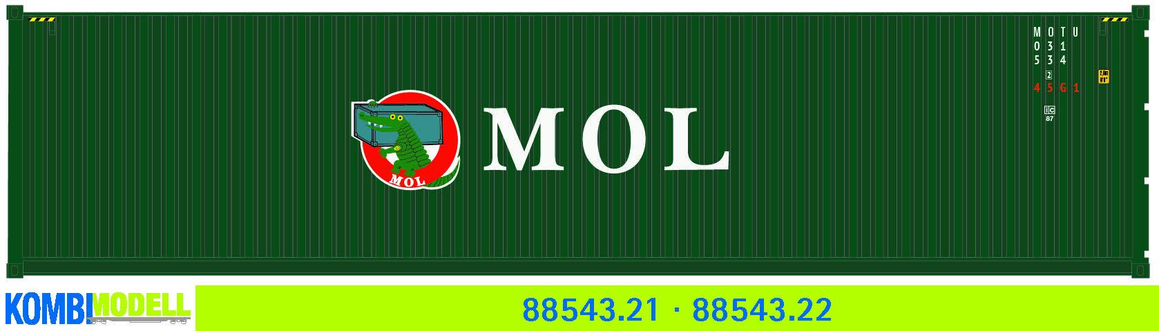 Kombimodell 88543.22 Ct 40' (45G1) »MOL« (Krokodil Kiste Logo) ═ SoSe 